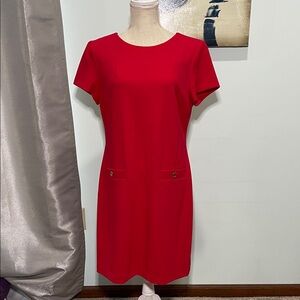 Never worn Tommy Hilfiger Red Midi Dress size 12